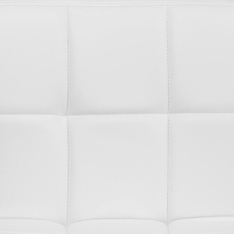 Contemporary Quilted Vinyl Adjustable Height Barstool with Chrome Base