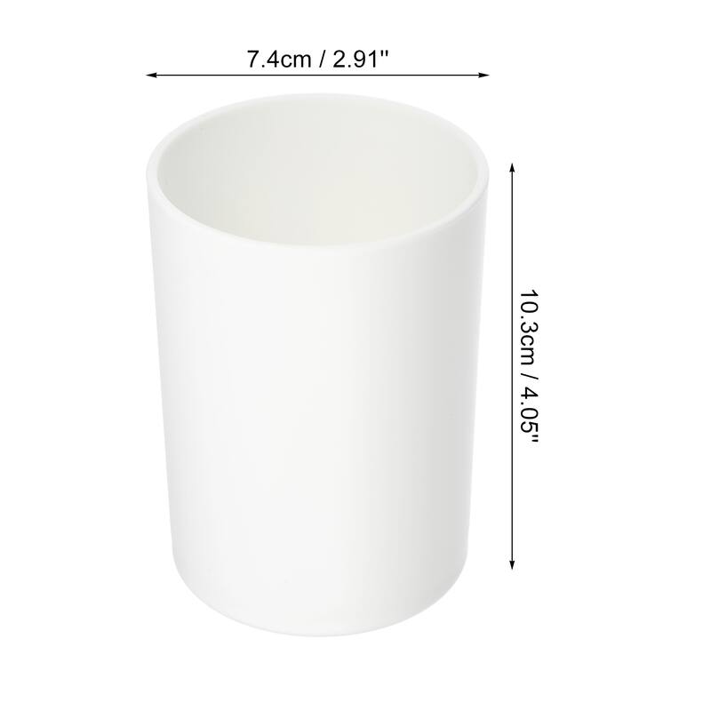 2pcs Bathroom Toothbrush Tumblers for Kitchen Color White Gray 4.05"x2.91" - White Gray