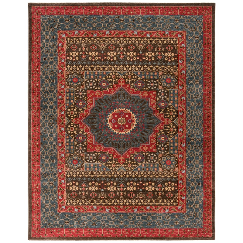 SAFAVIEH Mahal Carlene Traditional Oriental Rug - 8' x 10' - Navy/Red