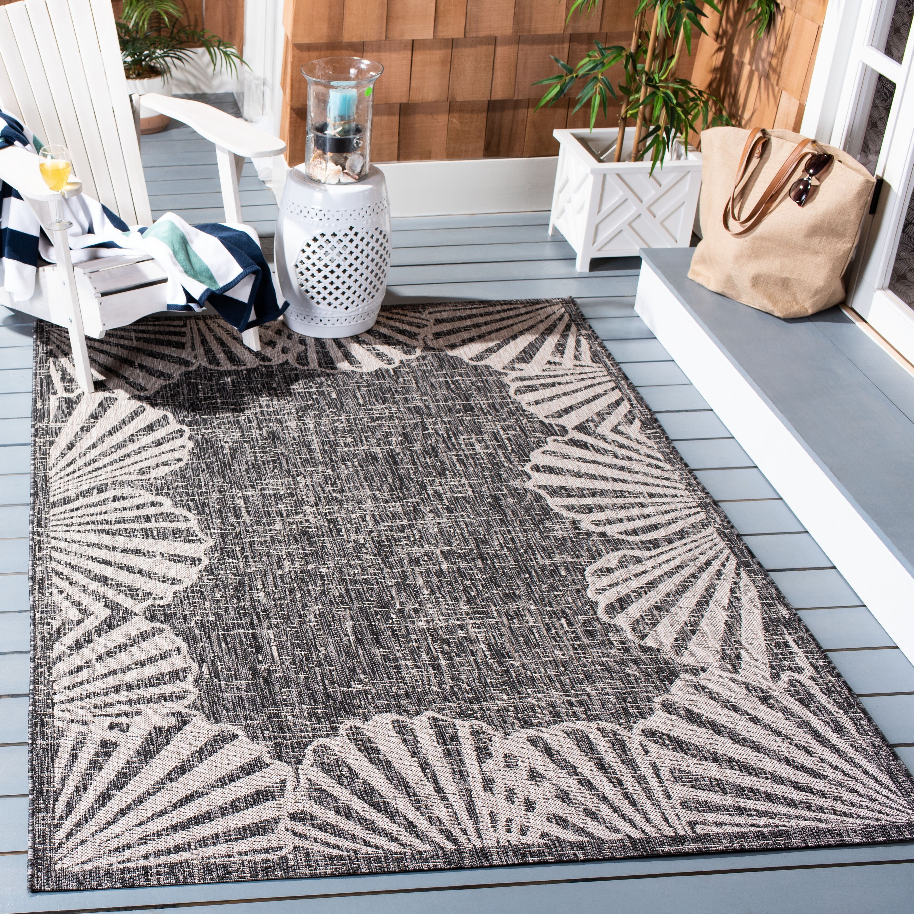 SAFAVIEH Courtyard Pusa Indoor/ Outdoor Waterproof Patio Backyard Rug
