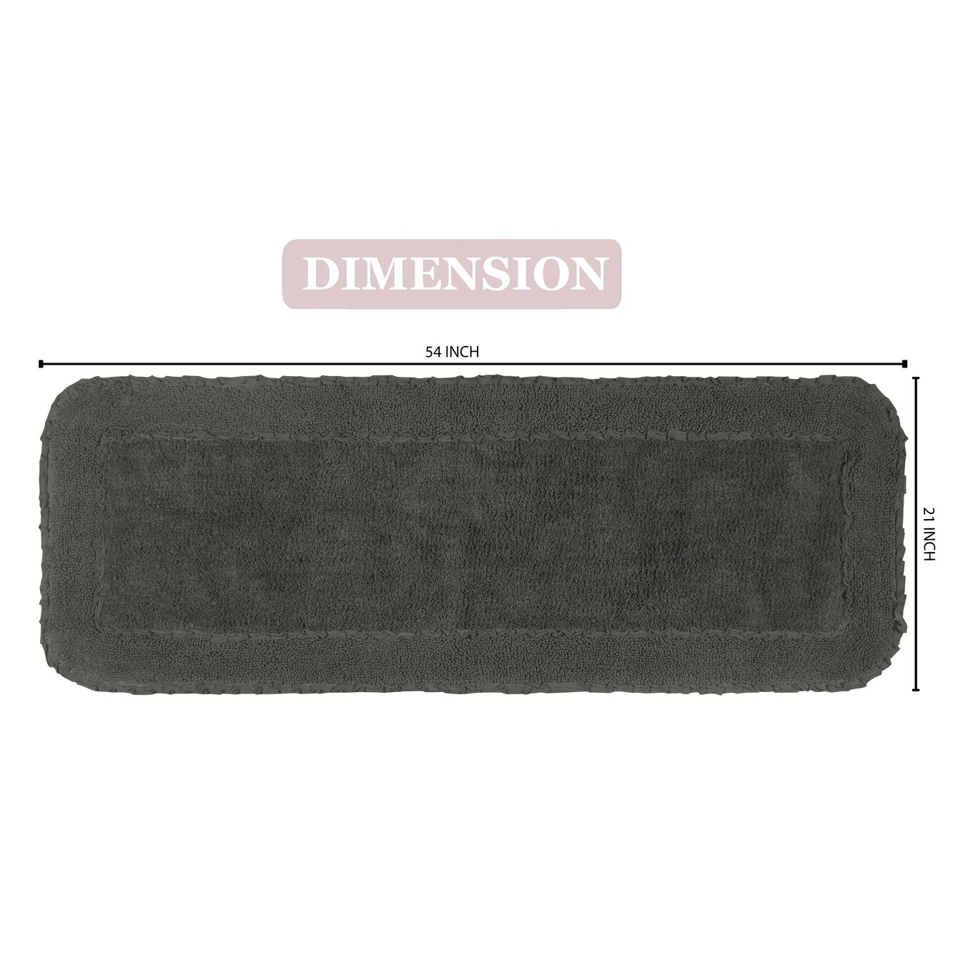 Radiant Collection Bathroom Rug, Cotton Soft, Water-image