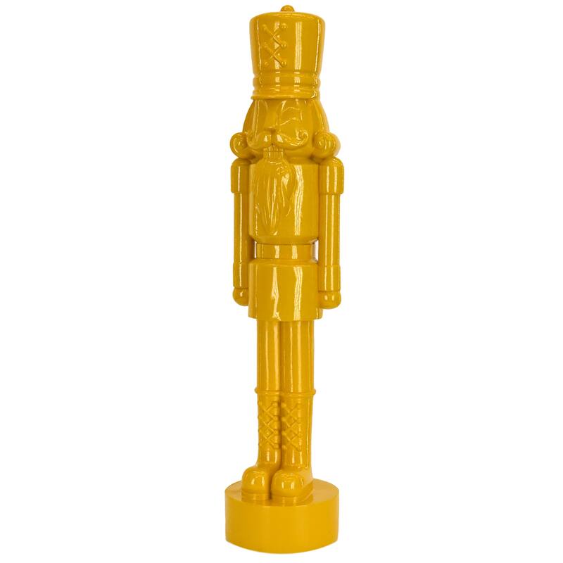 National Tree Company 18 in. HGTV Home Collection Resin Christmas Themed Nut Cracker, Yellow - 24 in - Yellow