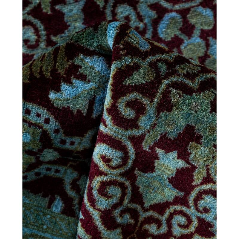 Overdyed One-of-a-Kind Hand-Knotted Area Rug - Red - 2' 8" x 4' 5"