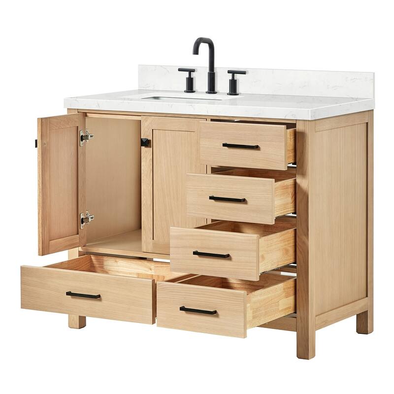 Ariel A042SLCQRVO Cambridge 43" Free Standing Single Basin Vanity Set