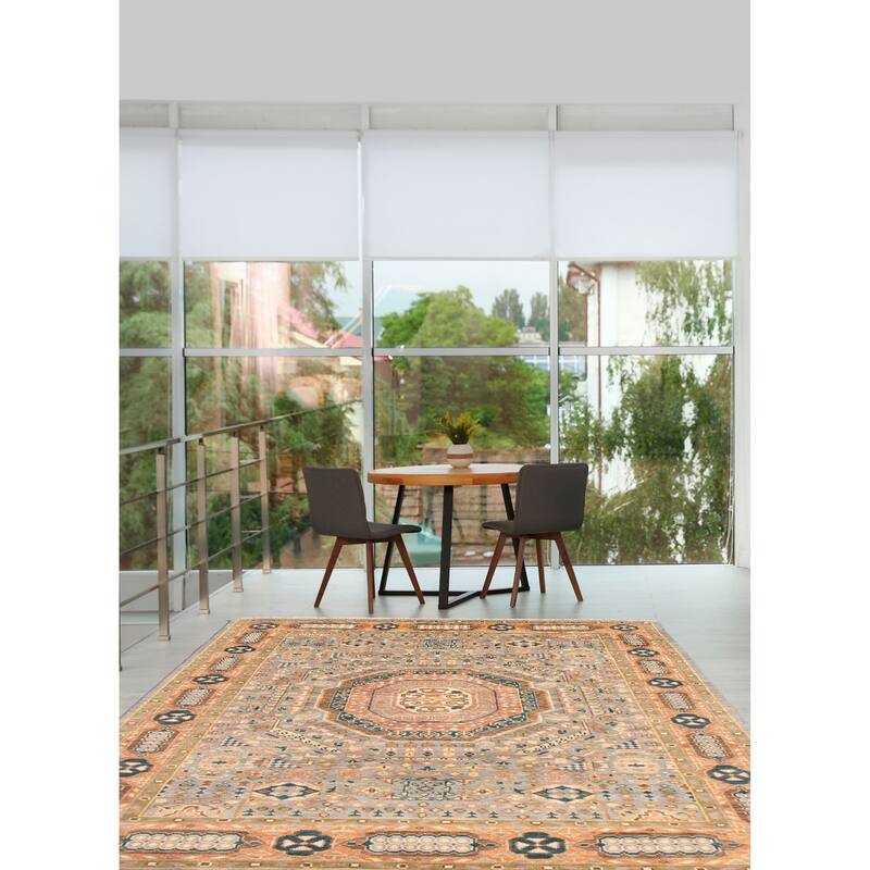 ECARPETGALLERY Hand-knotted Jules Serapi Grey Wool Rug - 8'11 x 11'11