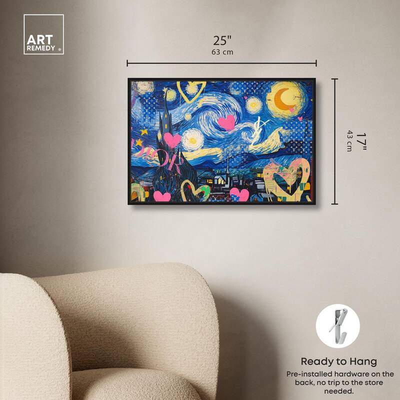 Starry Night Graffiti Canvas by Art Remedy