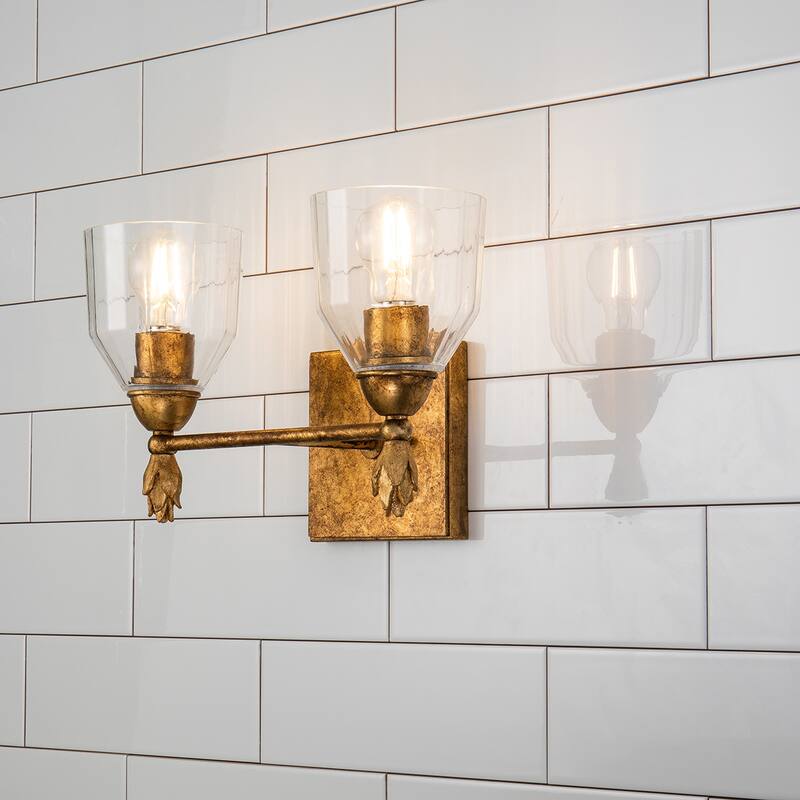 Felice 2 Light Vanity Light in Gold