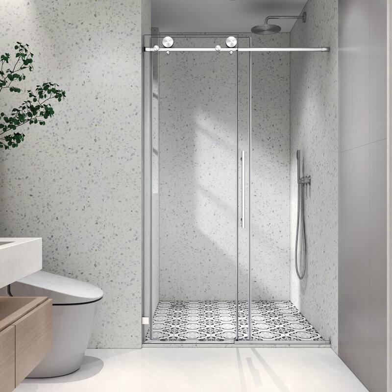 Frameless one fixed and one shifted Shower Door