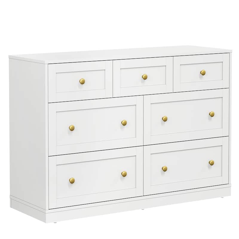 White 7-Drawer Dresser
