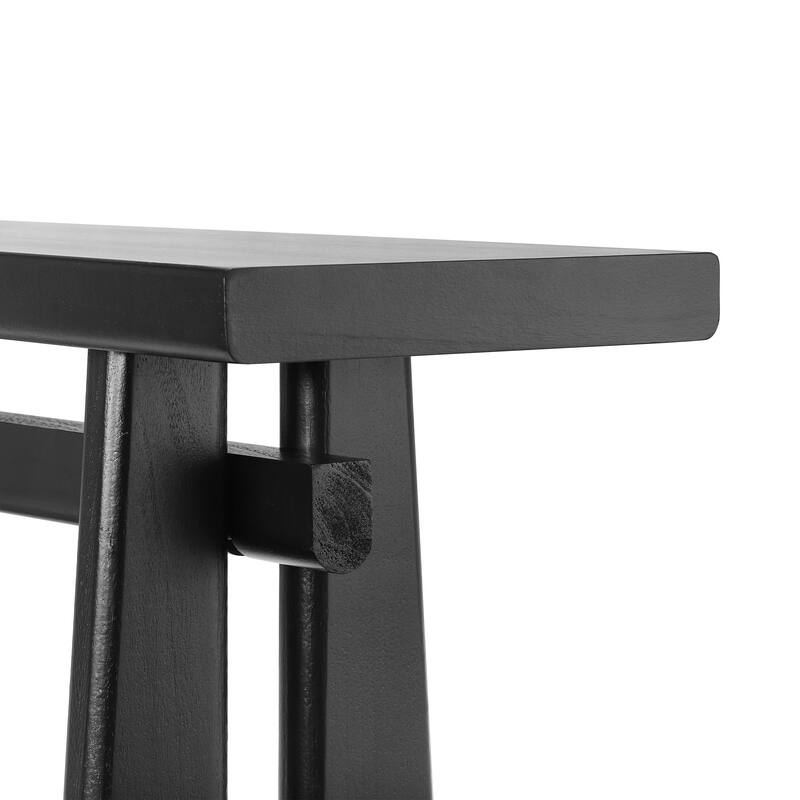 Black Console Table Hallway Table with Sled Legs, Rustic Entryway Table Side Table Accent Table for Living Room