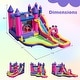preview thumbnail 3 of 8, Costway Inflatable Water Slide with Climbing Wall Basketball Hoop - Multi-color - With 680W Blower