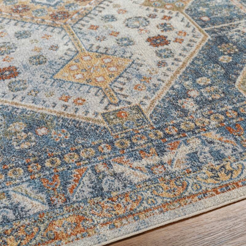 Livabliss Lillian Triple Medallion Machine Washable Area Rug