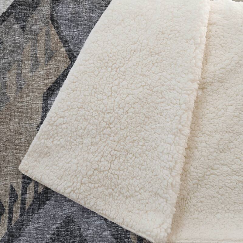 Premium Machine Washable ASB108 Sherpa Boho Global Throw Blanket