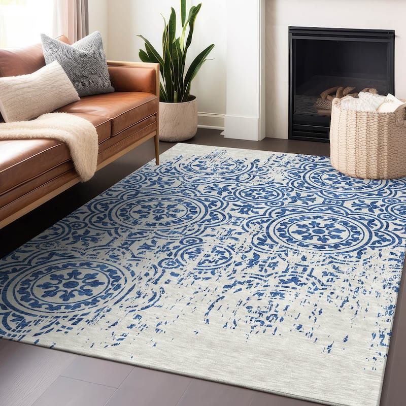 Premium Washable Super Soft Vanishing Medallion Mayfield Rug