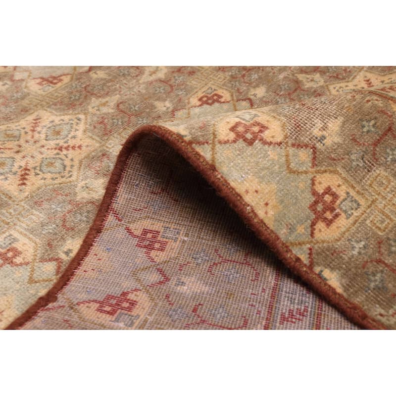 ECARPETGALLERY Hand-knotted Antalya Vintage Olive Wool Rug - 6'2 x 8'10