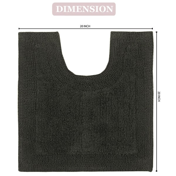 dimension image slide 46 of 50, Home Weavers Luxury Collection 100% Cotton Reversible Bathroom Washable Rug Soft and Absorbent bath Rug Non Slip