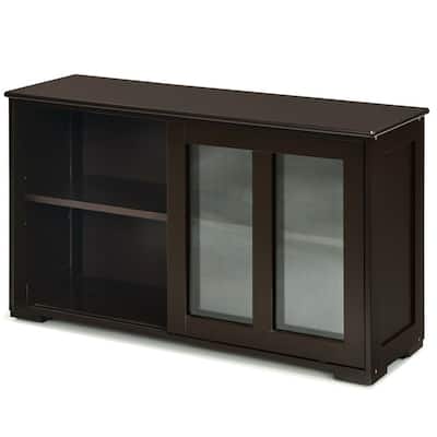 Sideboard Buffet Cupboard Storage Cabinet with Sliding Door - 42" x 13.0" x 24.5" (L x W x H)