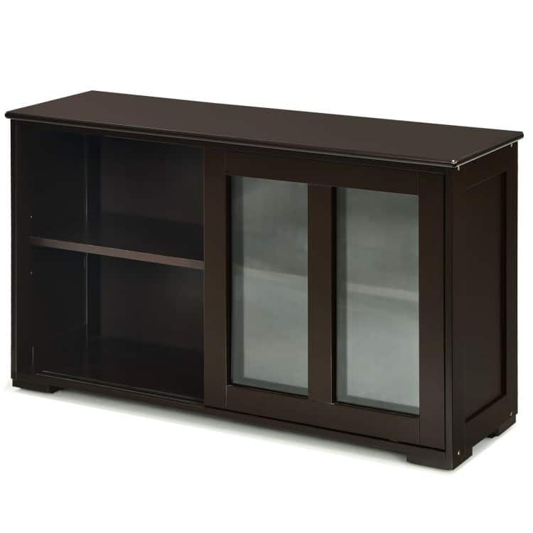 Sideboard Buffet Cupboard Storage Cabinet with Sliding Door - 42" x 13.0" x 24.5" (L x W x H)