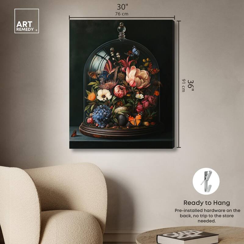 Bell Jar Garden II Canvas by Art Remedy, Gallery Wrapped