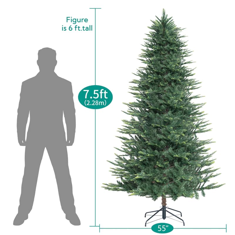 Prelit Artificial Christmas Tree – Realistic Nordic Design with Warm LED Lights for a Cozy Holiday Ambiance