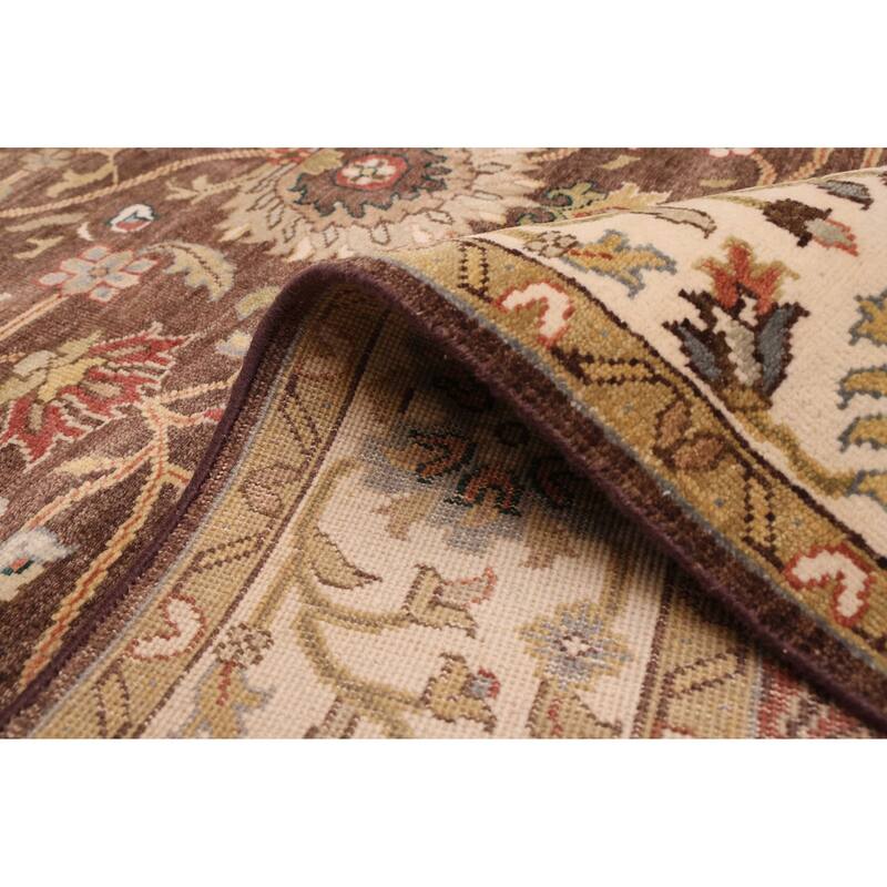 ECARPETGALLERY Hand-knotted Jules Serapi Dark Brown Wool Rug - 5'10 x 8'11