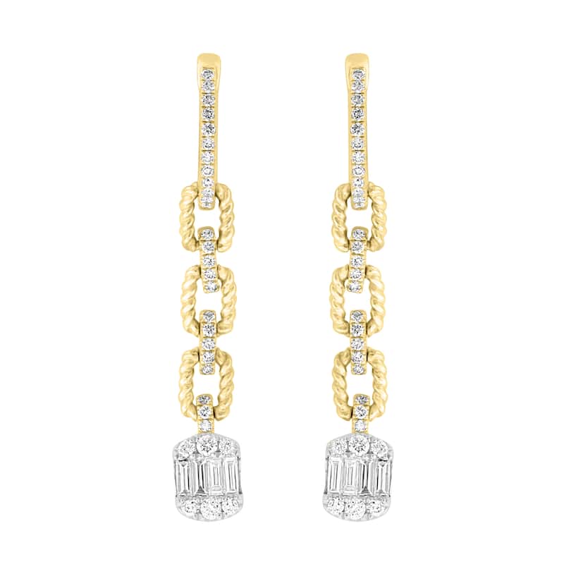 EFFY 14K Yellow Gold Diamond Earrings