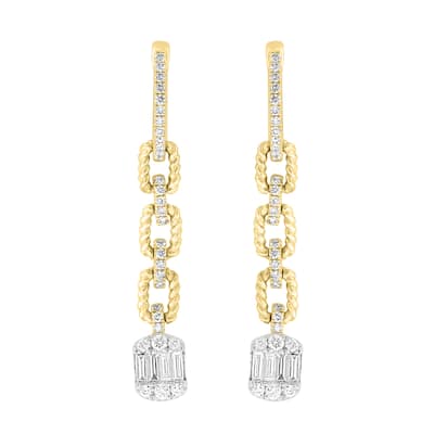 EFFY 14K Yellow Gold Diamond Earrings