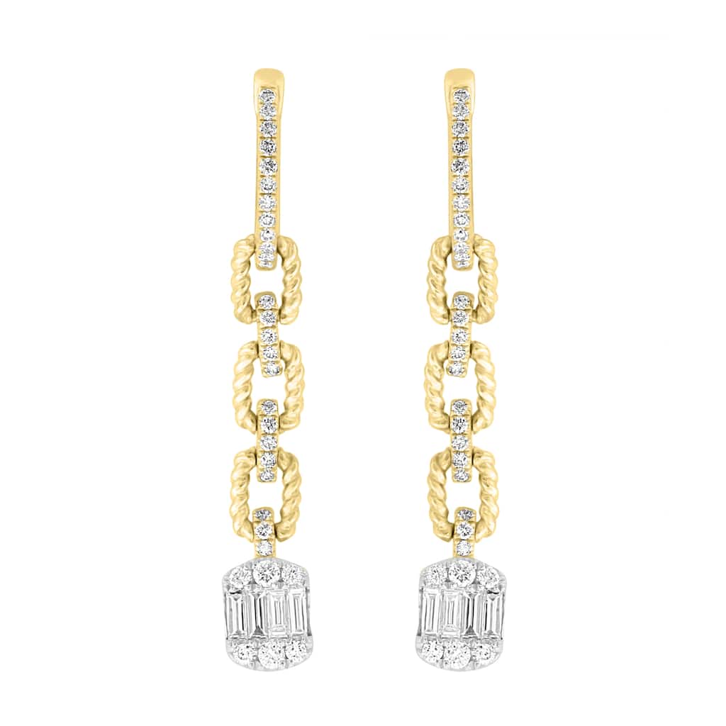 EFFY 14K Yellow Gold Diamond Earrings
