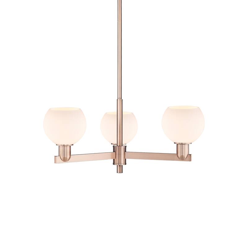 Innovations Lighting 716-3CR-10-28 Athens Chandelier Athens 3 Light - Antique Copper / Matte White