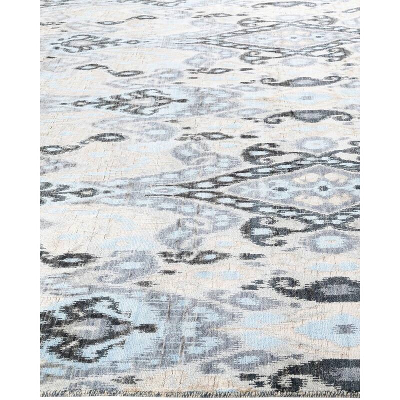 Ikat One-of-a-Kind Hand-Knotted Area Rug, Beige - 8' 0" x 10' 6"