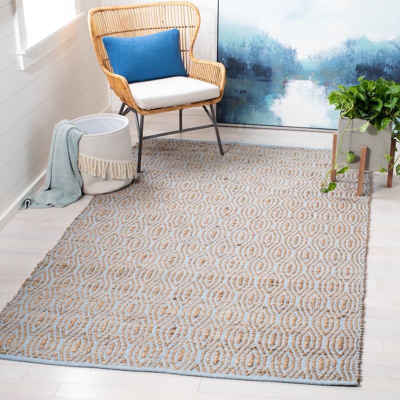 SAFAVIEH Handmade Cape Cod Ursulina Coastal Jute Rug - 3' x 5' - Silver/Natural