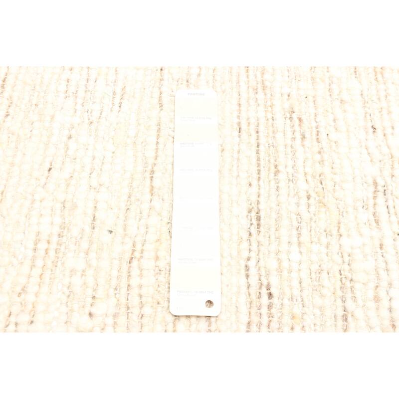 ECARPETGALLERY Braid weave Sienna Cream Wool Rug - 4'11 x 8'1