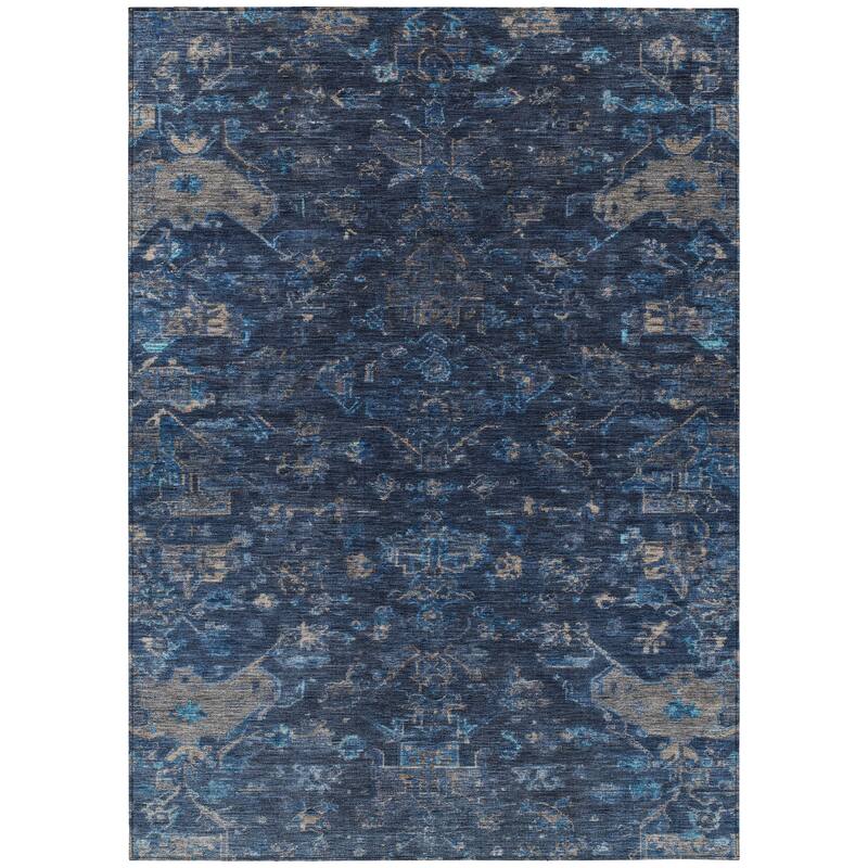 Machine Washable Indoor/ Outdoor Traditional Chelsea Chantille Rug