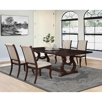 Brockway Extension Leaf Trestle Dining Set