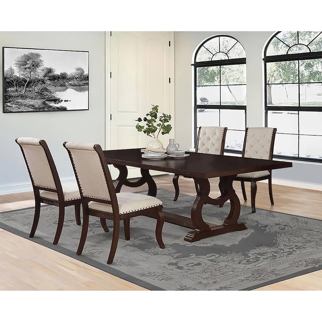 Brockway Extension Leaf Trestle Dining Set