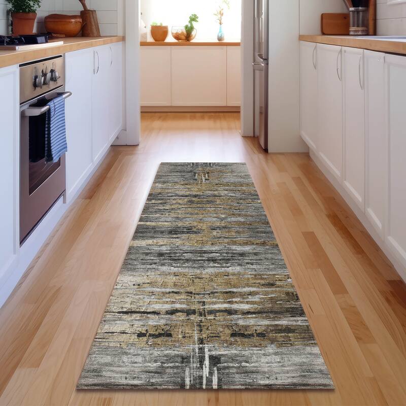 Premium Washable Super Soft Chic Modern Mayfield Rug - Grey - 2' 3" x 7' 6" - Runner