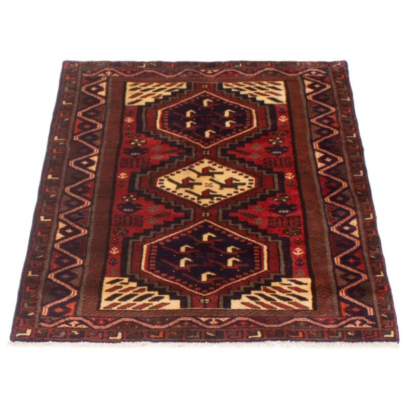 ECARPETGALLERY Hand-knotted Konya Red Wool Rug - 3'3 x 4'7