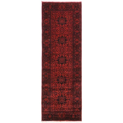 Southwestern Biljik Khal Mohammadi Charley Red/Black Runner - 2'10'' x 9'8''