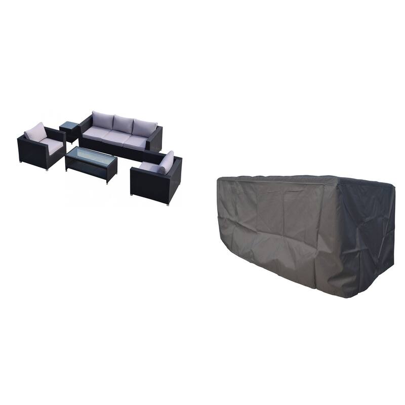 Heavy Duty Outdoor Furniture Cover Patio Waterproof Patio Set Cover - 94.5x74.8x35.4