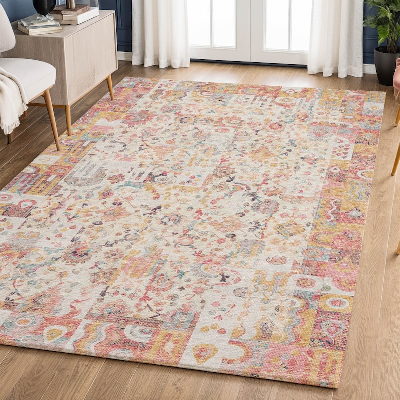 Premium Washable Super Soft Traditional Global Mayfield Rug