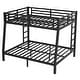 preview thumbnail 4 of 9, Space-Saving and Noise Reduced Design Bunk Bed for Teens and Adults, Full XL over Queen, Black
