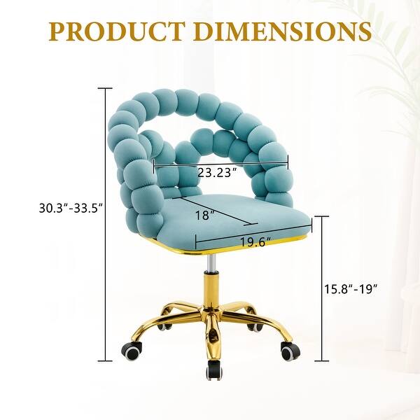 Puffy Bubble Ball Chain Design Office Chair with Gold Five-Claw Casters ...