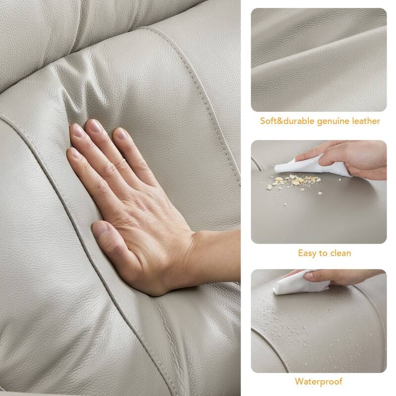 Spruce & Spring Gavin Power Genuine Leather Recliner Chair Zero-Gravity Recliner