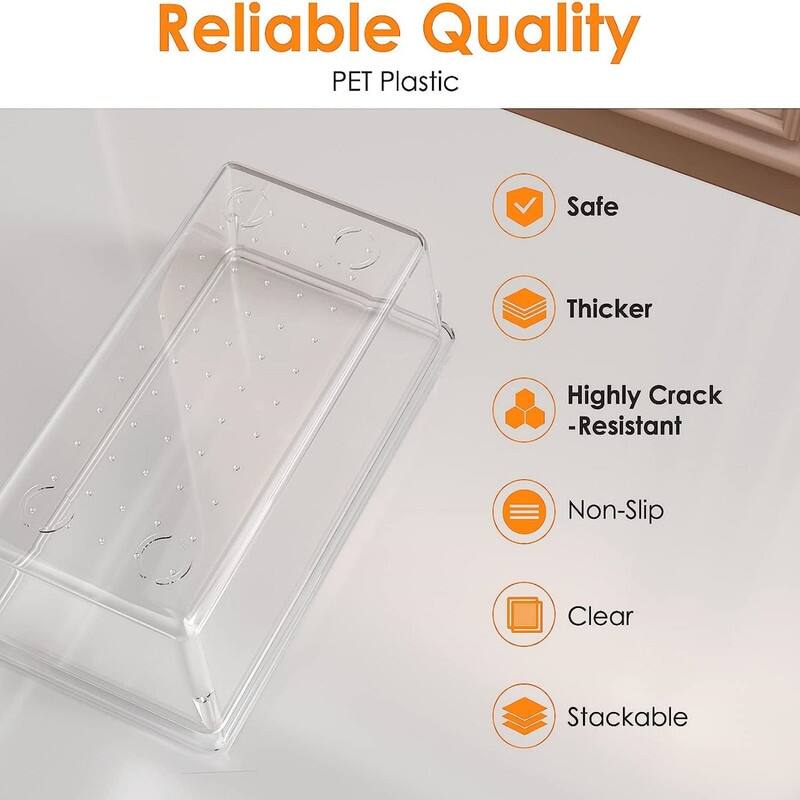 30 PCS Clear Plastic Drawer Organizer Set