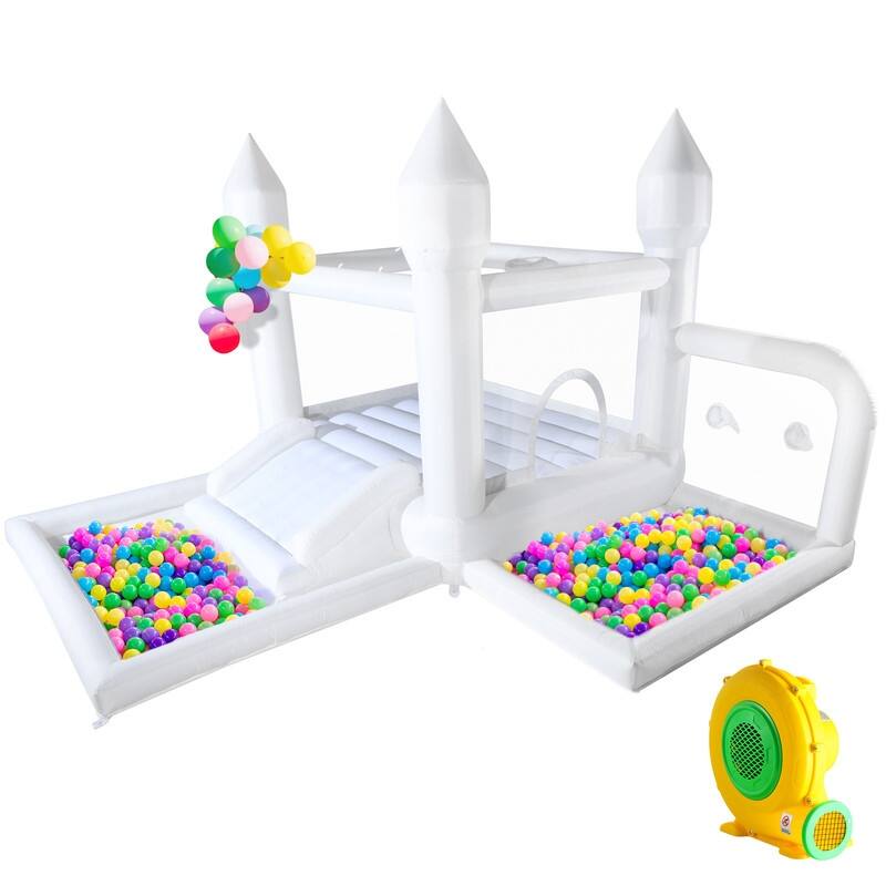 13x12.3x8.3ft Inflatable Bounce House with Blower, Slide, Ball Pit, Basketball Hoop for big kids - 13 x 12.3 x 8.3 ft