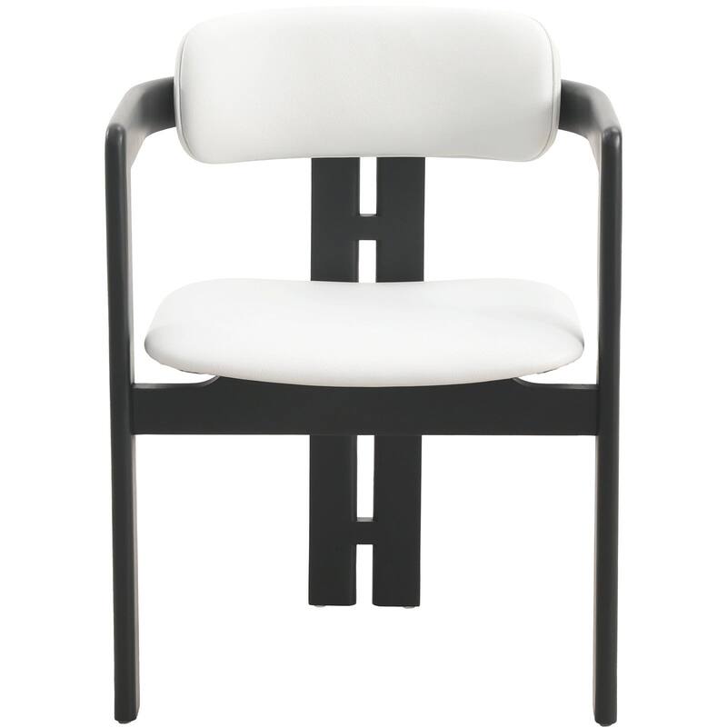 Velo Solid Wood Dining Chair Open Back Modern Accent Side Armchair