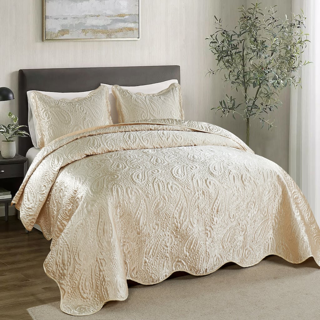 3-Piece Paisley Design Lightweight Bedding Set