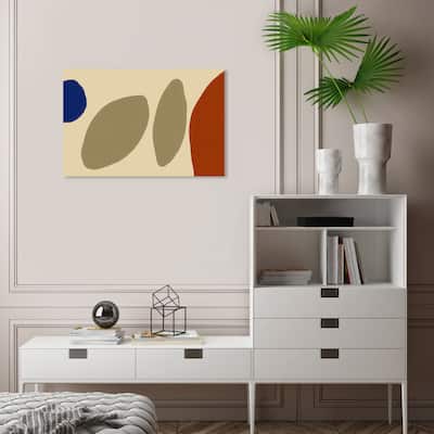 Wynwood Studio Canvas Abstract Guisantes Brown and Taupe Modern & Contemporary Wall Art Canvas Print