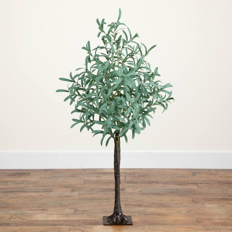 Pre-Lit Olive Artificial Tree - 4' - Warm White LED Lights