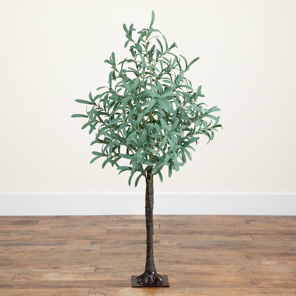 Pre-Lit Olive Artificial Tree - 4' - Warm White LED Lights